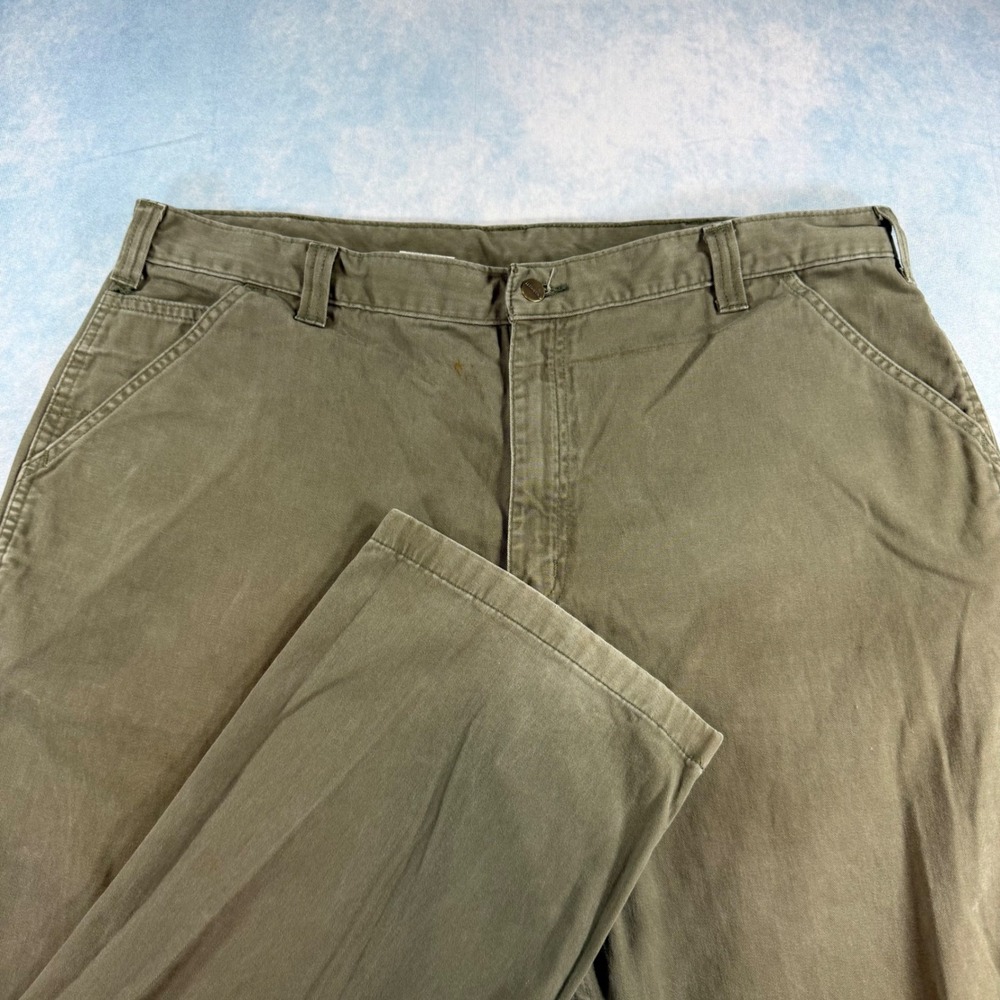Carhartt Relaxed Fit Carpenter Pants Mens 42x34 Green Utility B324 ARG Baggy